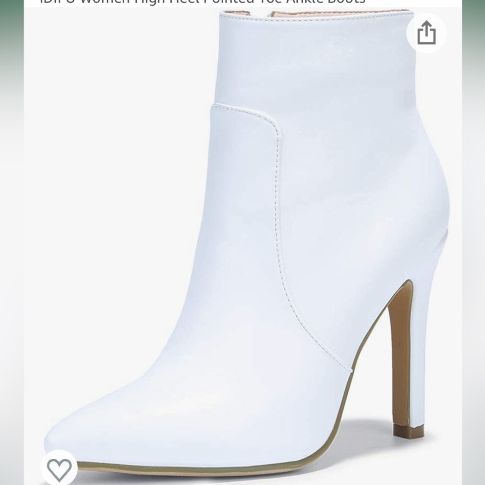 Never worn white ankle booties! Super cute for winter
